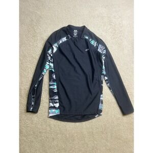 MCDAVID Mens Recovery Max Shirt BlackHydro Camo Bright Teal‎ Medium